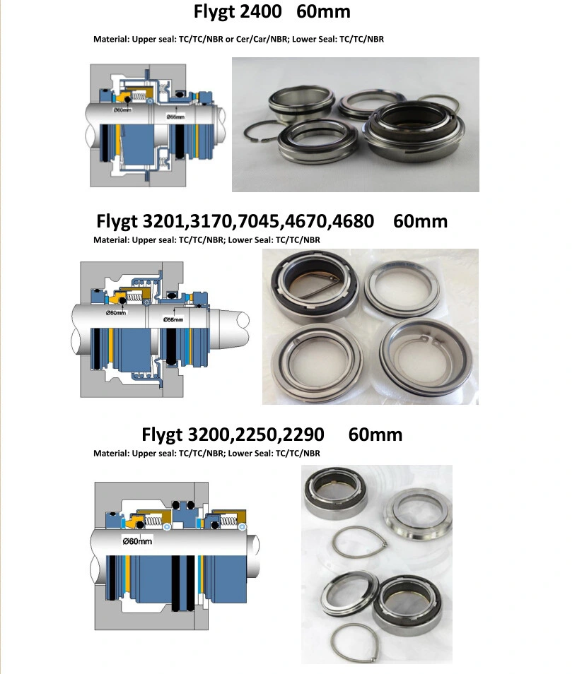 Flygt 3153 Pump Mechanical Seal for Submersible Sewage Pump for Electric Submersible Pump