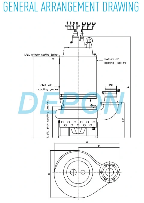 Centrifugal Type Submersible Dredging Pump for Sea Water