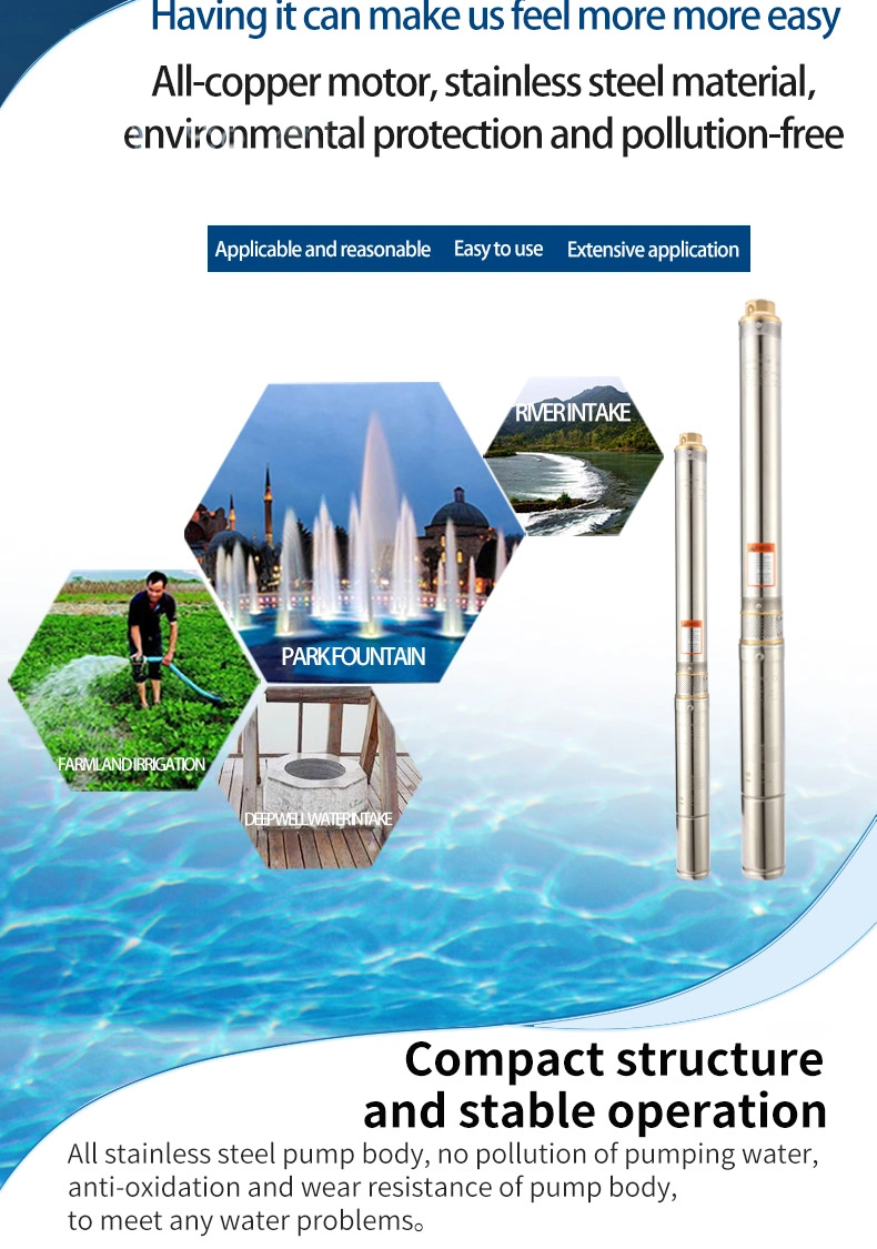 4SD2/50 Borehole Pump Deep Well Submersible Pump with CE