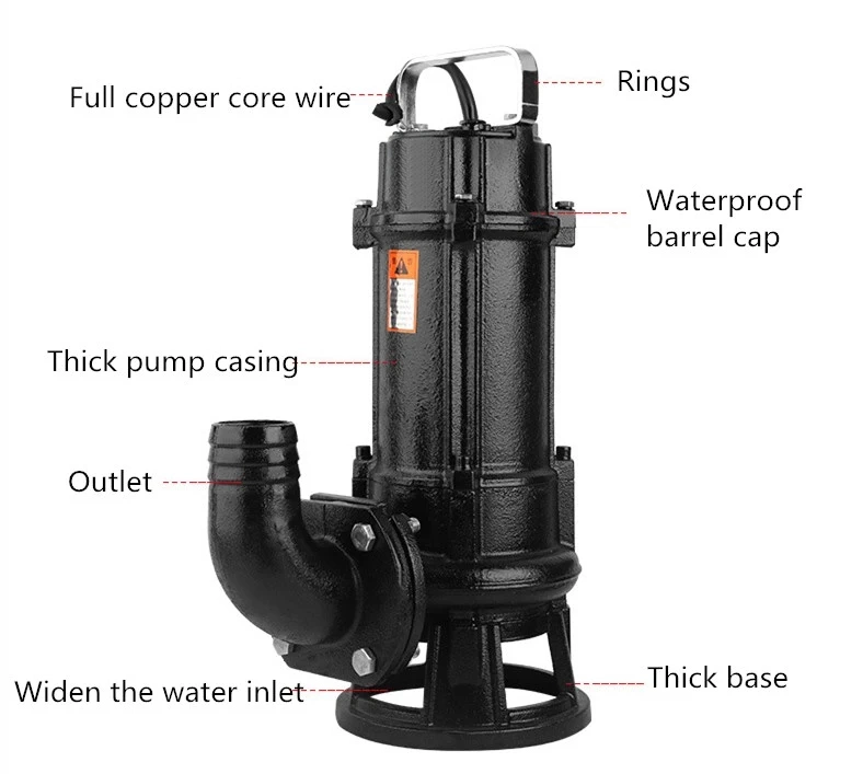 Sewage Submersible Pump for Wq 6 Inch Drilling Rig