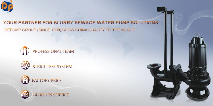 60 HP High Flow and Electric Submersible Sewage Lift Pump, Centrifugal Pump