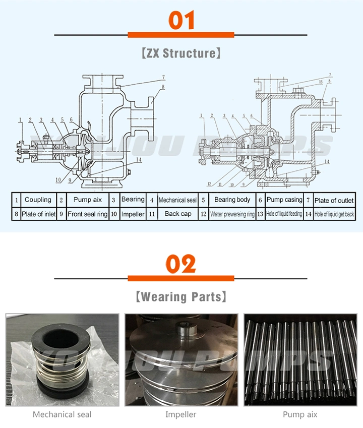 Zx Self Priming Centrifugal Sewage Pump (Self Sucking Pump)