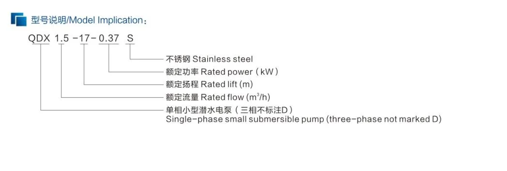 Stainless Steel Submersible Sea-Water Pump Q(D)X-S Series
