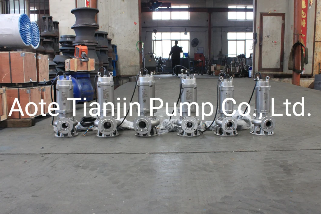 Wq/Non-Clog/Waste Water/Pond/Lake/Slurry/Centrifugal Sewage Submersible Drainage Pump with Auto Coupling