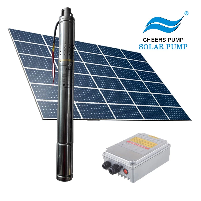 Portable Easy Installation 1.3pump Power 50m Max Head Compact Structure Solar Submersible Pump for Irrigation