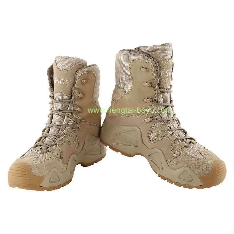 Black Delta 8 Cow Leather Rubber Military Boots Tactical