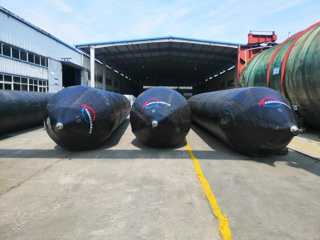 Nanhai Inflatable Cylindrical Rubber Launching Marine Airbags Used for Ships, Vessels, in Turkey and Brazil Shipyards