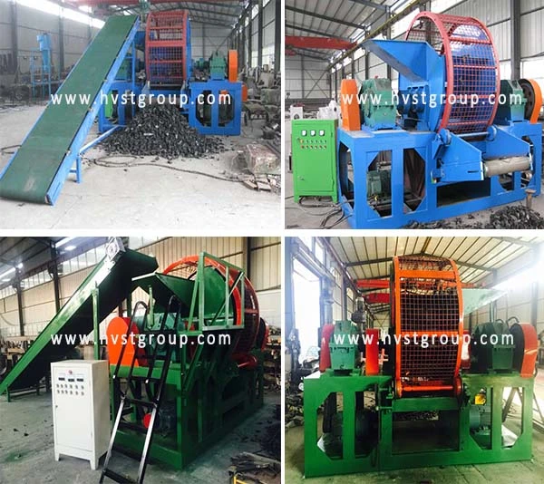 Automatic Tire Shredder Machine for Rubber Blocks/Tire Recycling Line