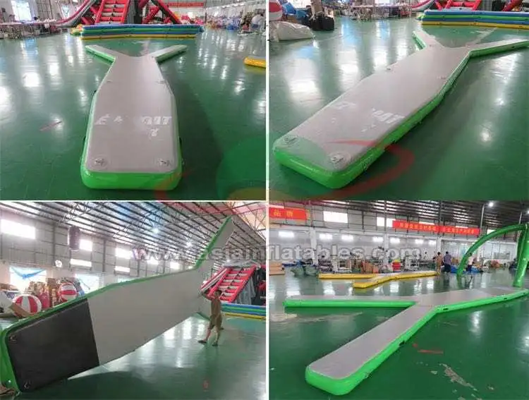 Drop Stitch Material Inflatable Y Shape Floating Platform Dock Inflatable Jet Ski Dock