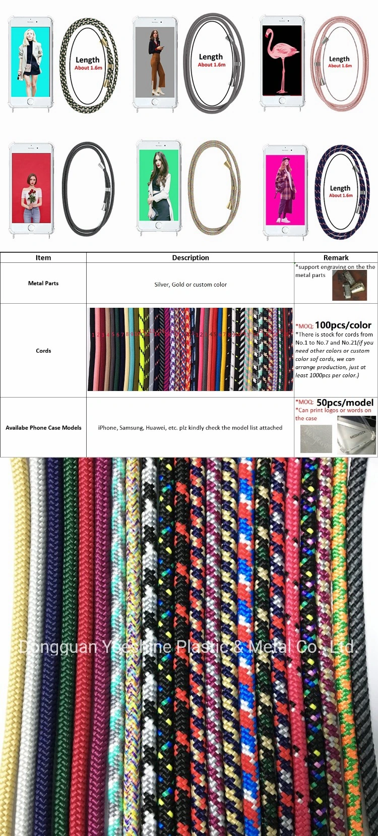Manufacturer Cord/Strap/Chain/Lanyard Necklace Mobile Phone Case for Samsung M30s Cellphone Case