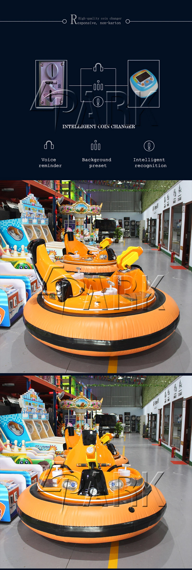 Inflatable Air Spring UFO Bumper Car Coin Pull Game Machine Child-Parent Bumper Car