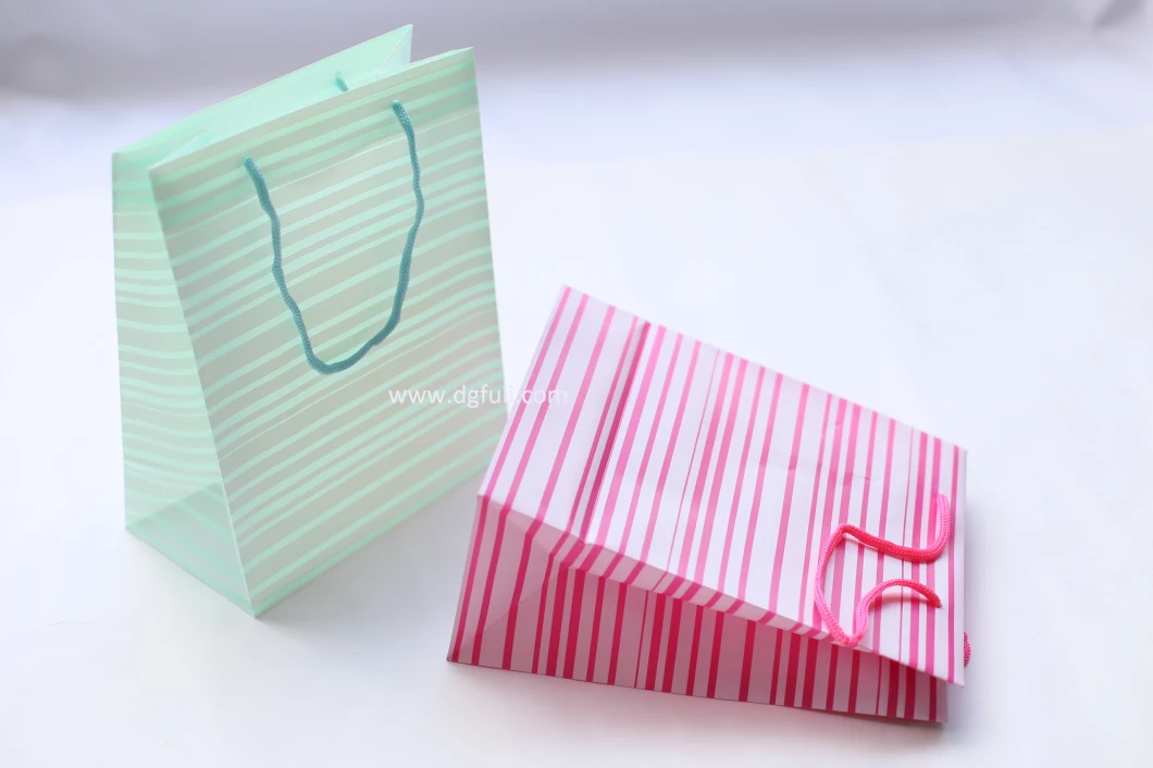 PP Gift Bag with String Handle Recyclable Polypropylene Shipping Bags Customized Advertising Bags
