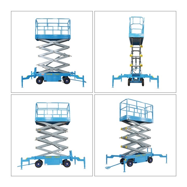 Qiyun Lift Aerial Work Platform Towable Scissor Lift Table Hydraulic Lifting Equipment Electric Lift