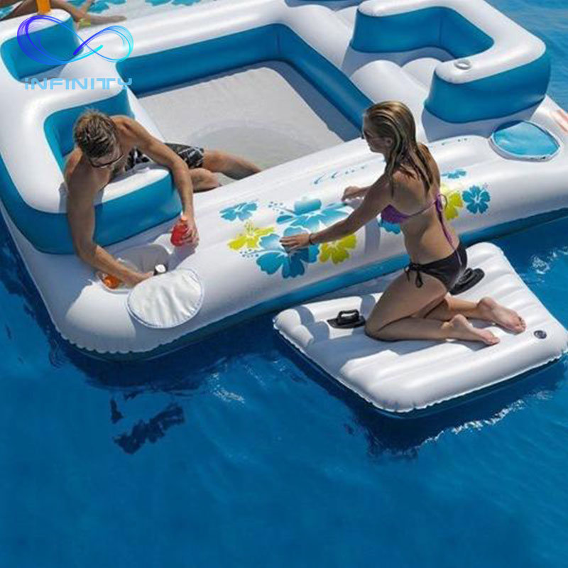 Popular Beach Floats Island Floating Platform Inflatable