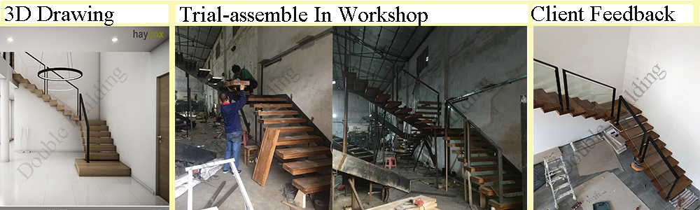 DIY Floating Staircase with Wood Tread Floating Stairs with Glass Railing