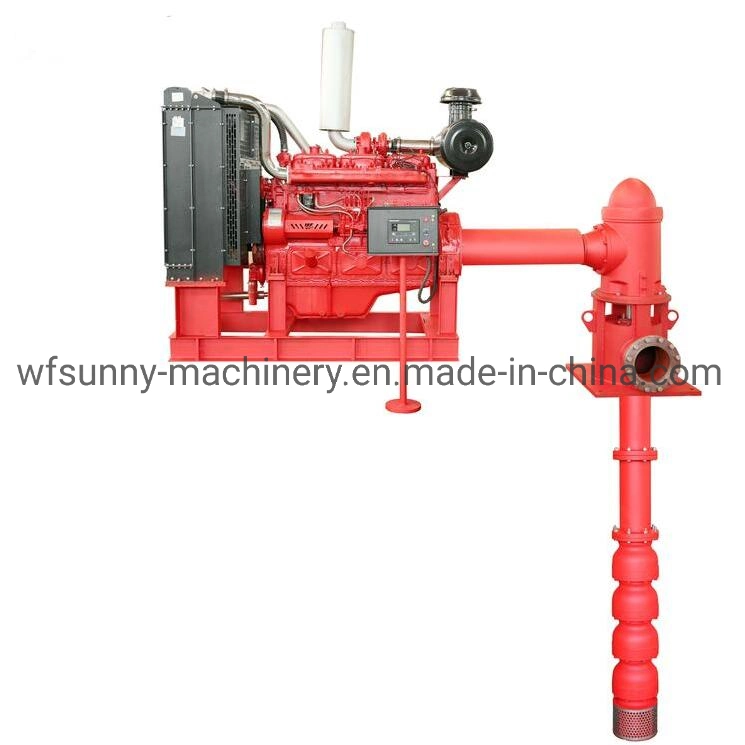Mine Industry Use Diesel Engine Driven Water Pump for Mine Water Drainage, Outflow 1250m3/H, with Lift 65m, 16inch, with Floating Platform.