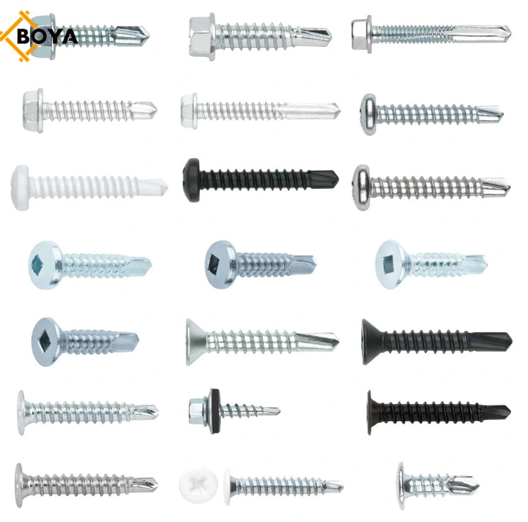DIN7504 Stainless Steel Hexagon Building Tek Roofing Screws/Galvanized Rubber Washer Hex Self-Tapping Drilling Screw