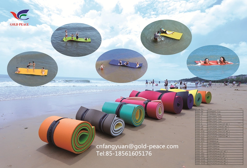 3 Layers Water Sports Equipment Floating Water XPE Foam Pad Floating Mat