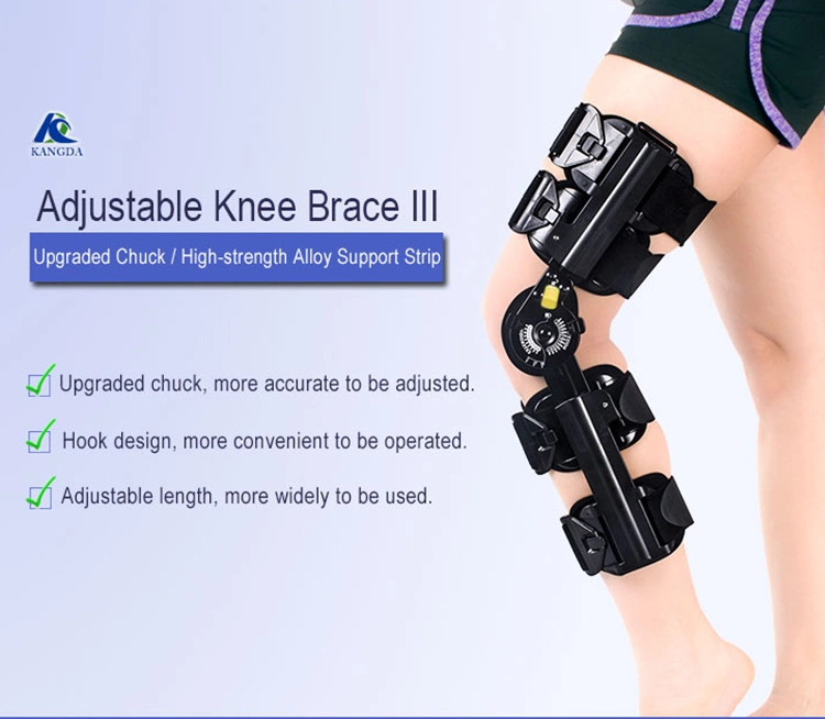 Ce FDA Certificate Adjustable Knee Orthosis Hinged Knee Brace / Knee Support Brace Joint