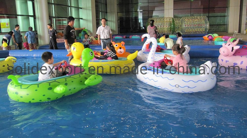 Factory Price Animal Shape Water Toys Battery Electric Motorized Inflatable Kids Bumper Boat for Sale