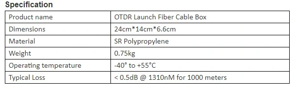 OTDR Launch Cable Box Launch Box Cable