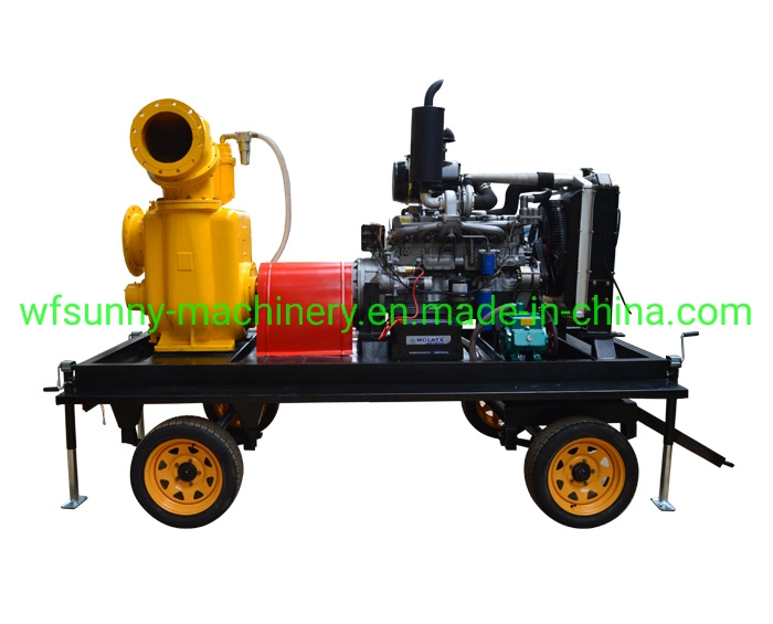 Outflow 200-2350m3/H Lift 8-90m 33-350kw 6-20inch Mine Pump Driven by Diesel Engine with Floating Platform