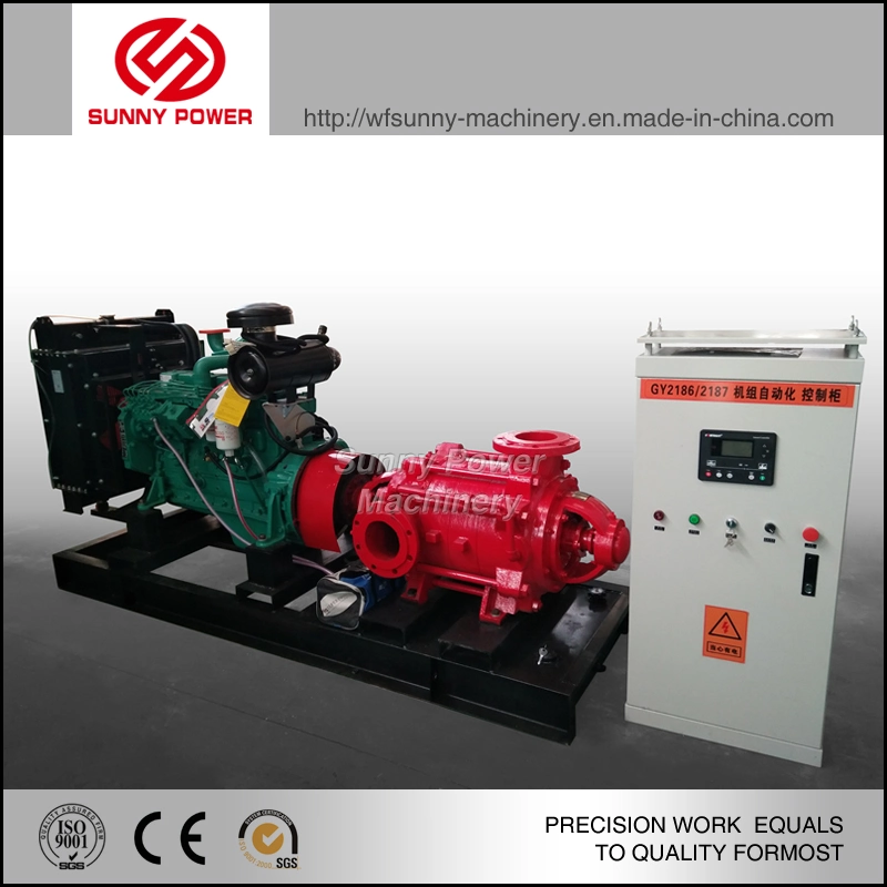 470HP Nta855-P470 Diesel Engine Driven Water Pump for Mine Water Drainage, Outflow 1250m3/H, Head Lift 65m, 16inch, with Floating Platform.