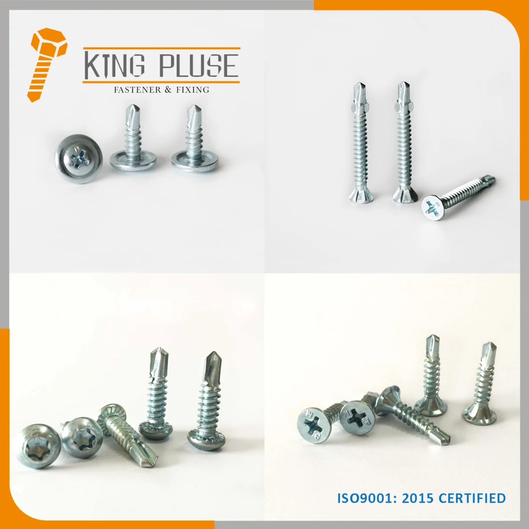 Hex Washer Head Self Drilling Screw, Roofing Screw, Tek Screw with EPDM Washer / Rubber Washer DIN7504K