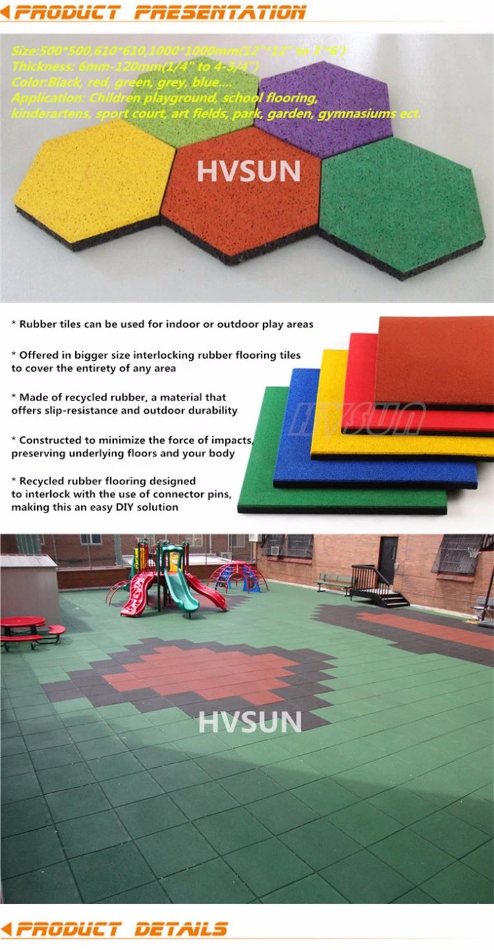 Outdoor Sports EPDM Surface Body Building Rubber Floor Covering