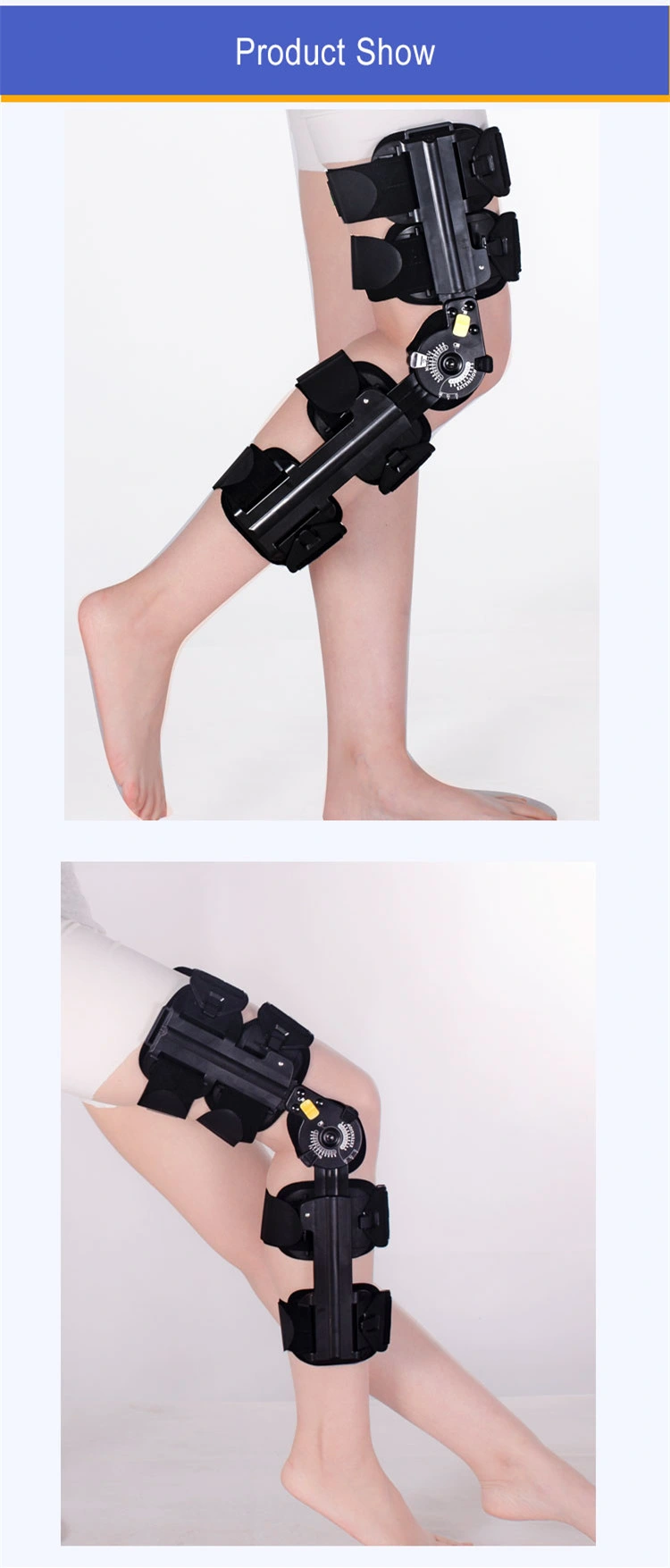 Angle Adjustable Knee Brace ROM Hinged Knee Orthopedic Knee Support Brace for Adults