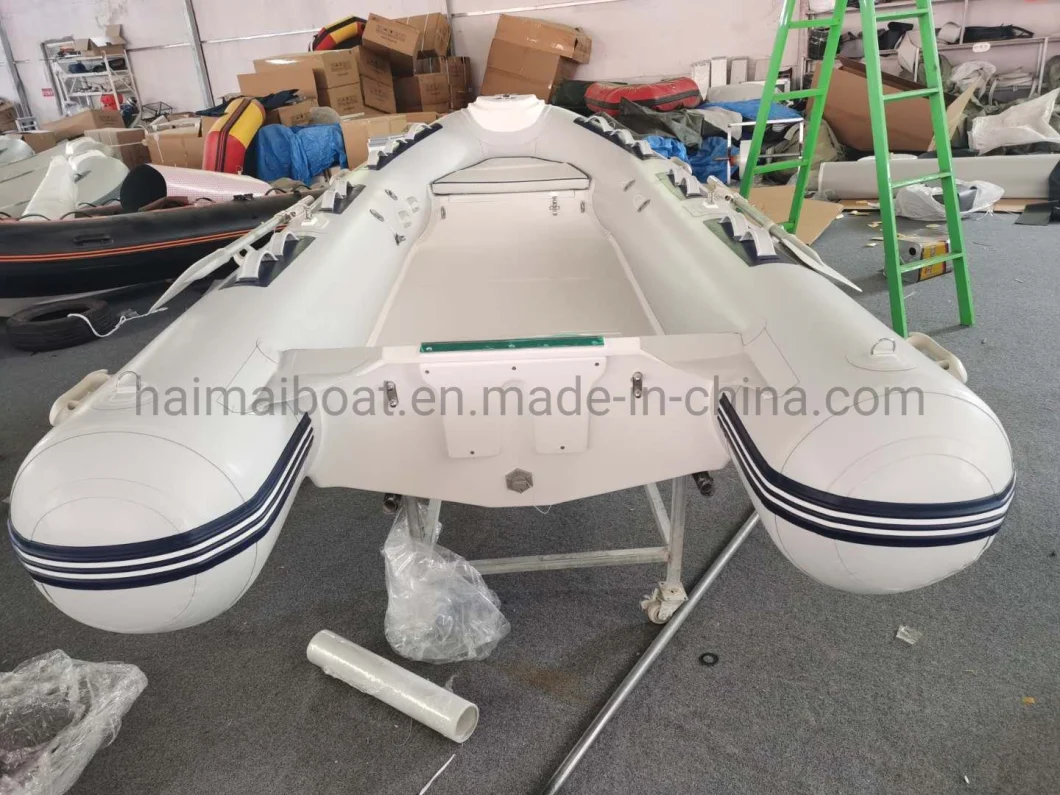 12.8 Feet 3.9m Customizable Fiberglass Inflatable Boat Classical Style Multi-Colored Material Inflatable Tube Boat Pneumatic Boat Rubber Dinghy Rib Rescue Boat