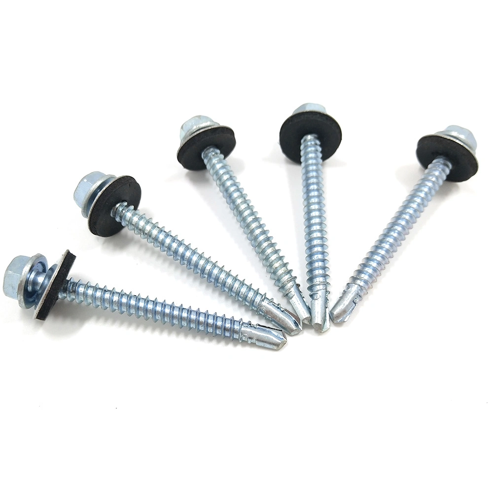 Building Roofing Tek Screws with Rubber Washers/Hex Head Self Drilling Screw