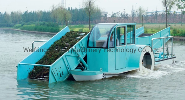 Floating Watergrass Cleaning Boat / Aquatic Weed Harvester