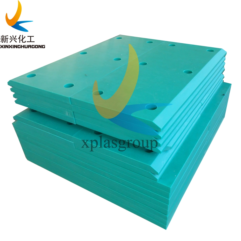Green Color 30mm Thickness UHMWPE Marine Fender Panel Marine Front Pad