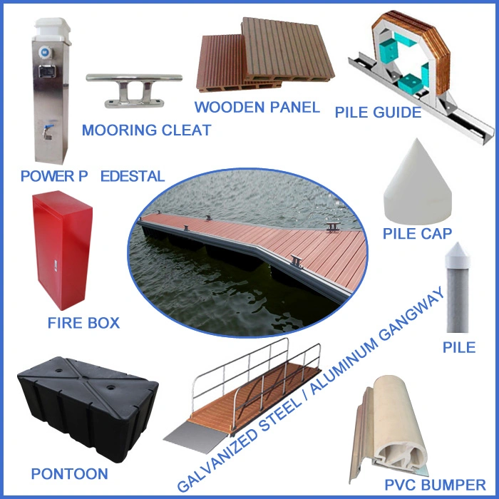 Maintenance Free Aluminum Profile Floating Pontoon Dock