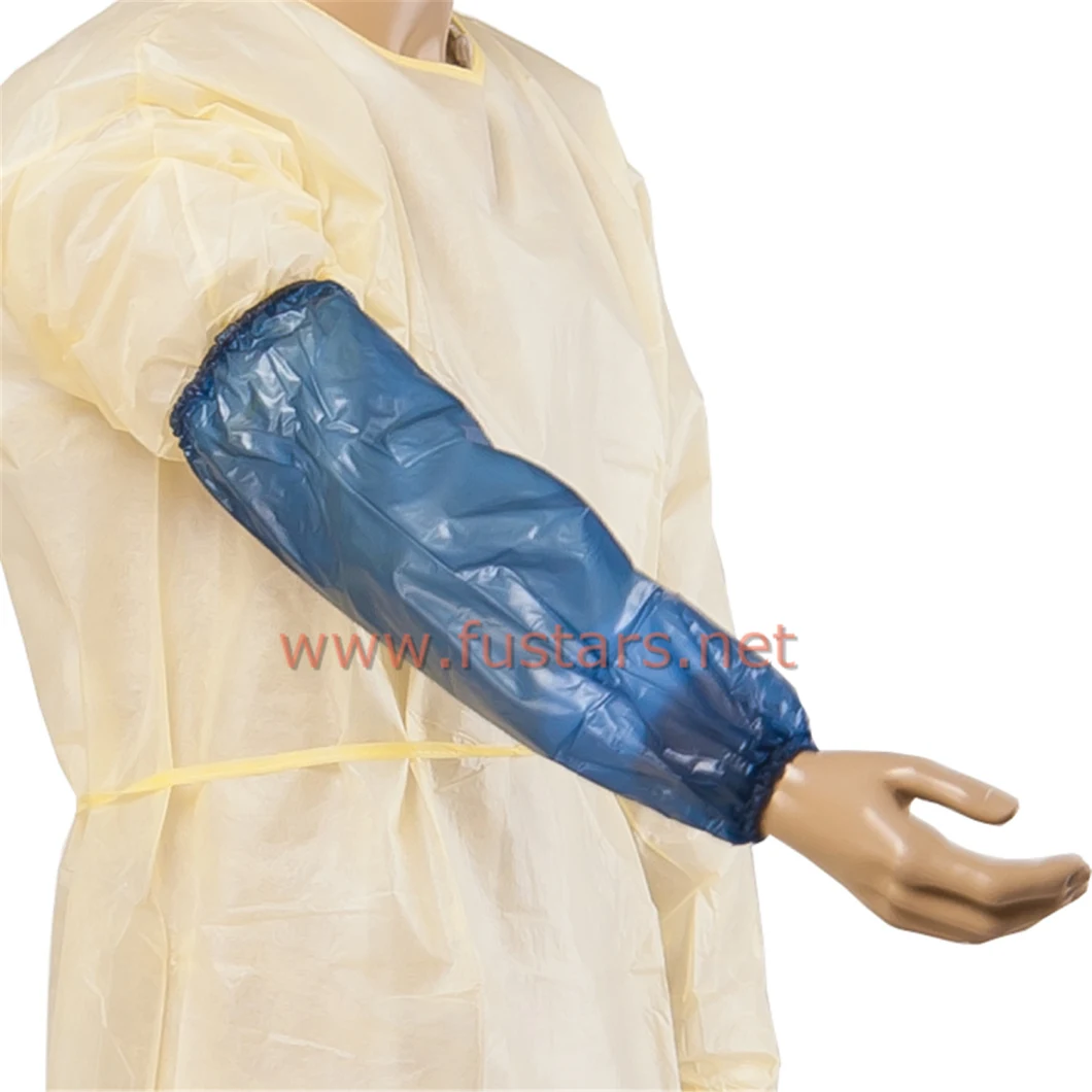 Disposable Waterproof Plastic Sleeve Covers Blue Arm Covers