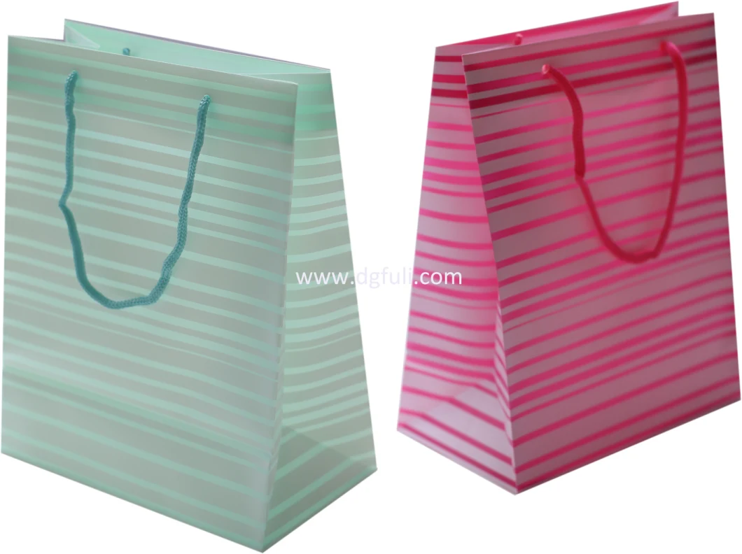 PP Gift Bag with String Handle Recyclable Polypropylene Shipping Bags Customized Advertising Bags