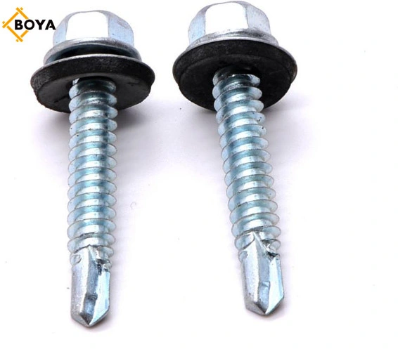 DIN7504 Stainless Steel Hexagon Building Tek Roofing Screws/Galvanized Rubber Washer Hex Self-Tapping Drilling Screw