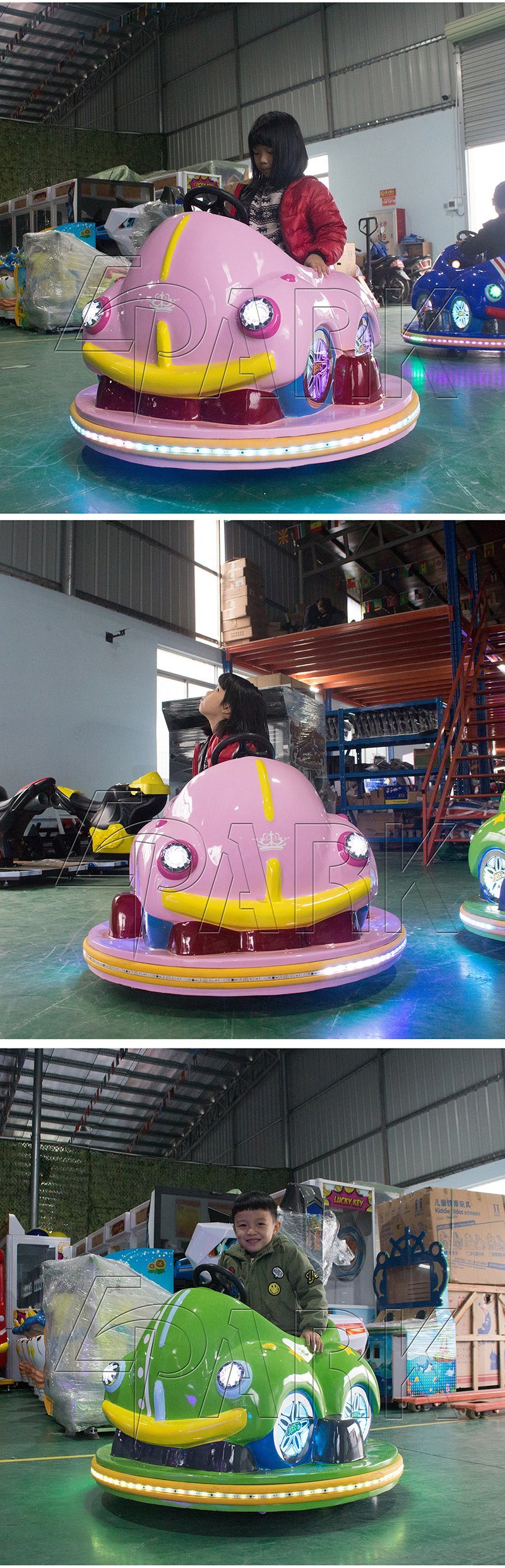 Amusement Park Kids Bumper Car Racing Ride Mini Bumper Car with Remote Control Operation