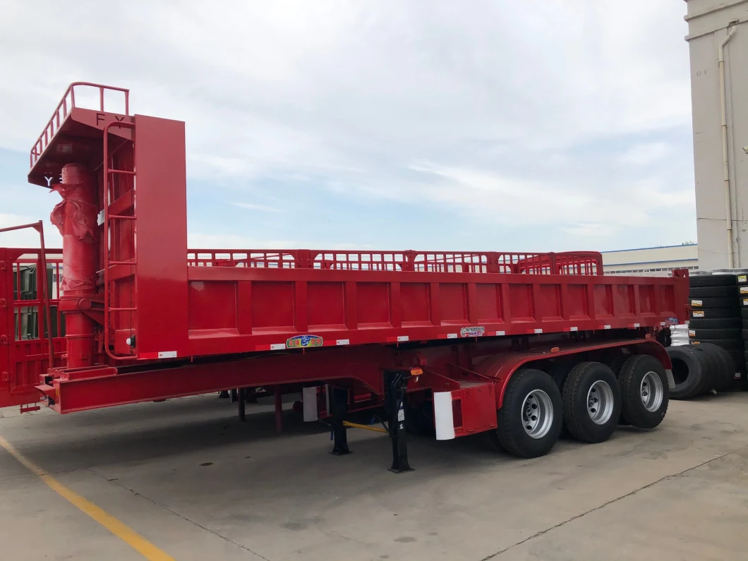 Luen 60tons Hydraulic Lifting Cylinder End Back Dump Heavy Truck Trailer Agricultural Semi Trailer