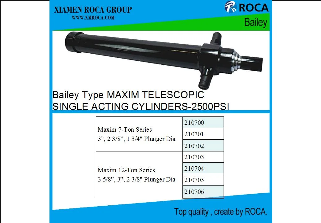 Bailey Cylinder 210706 Hydraulic Cylinder Dumper and Truck 3 Stages Telescopic Cylinder