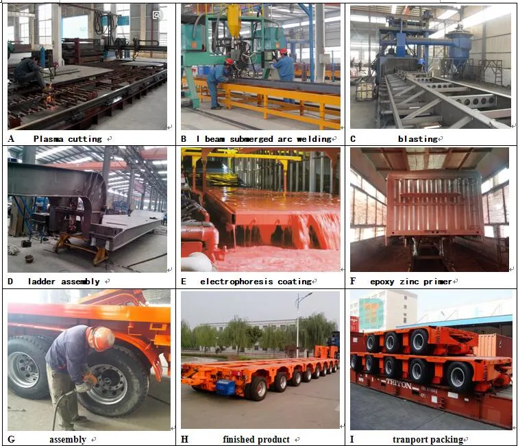Hydraulic Steering Heavy Duty Equpment/Heavy Boiler/Heavy Bridge Carrier Vehicle with Motor