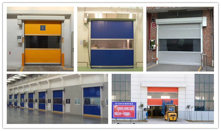 Industrial Automatic Overhead Flexible PVC Fabric Rapid Roll up Doors for Air Shower in Clean Room
