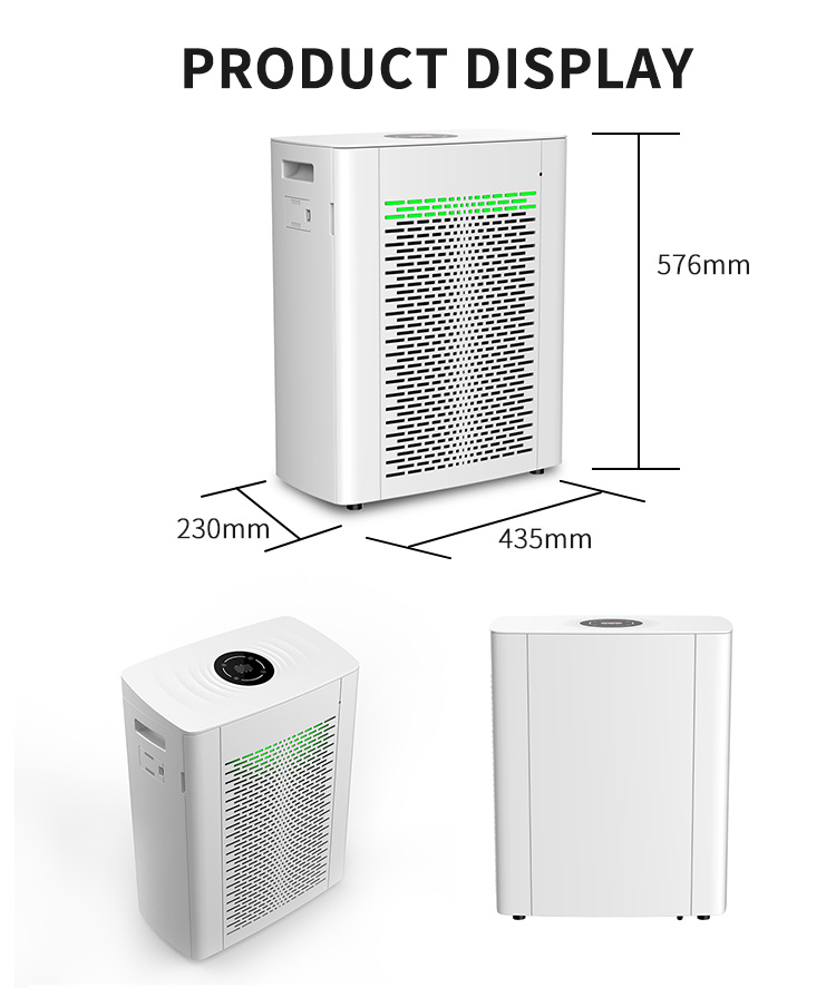 Dust Clean Pm2.5 Cleaning Room 320 M3/H Clean Office Ionizer Air Purifier for Home