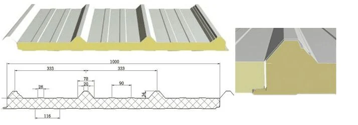 High Strength PU Sandwich Panel for Clean Room and Frozen Room