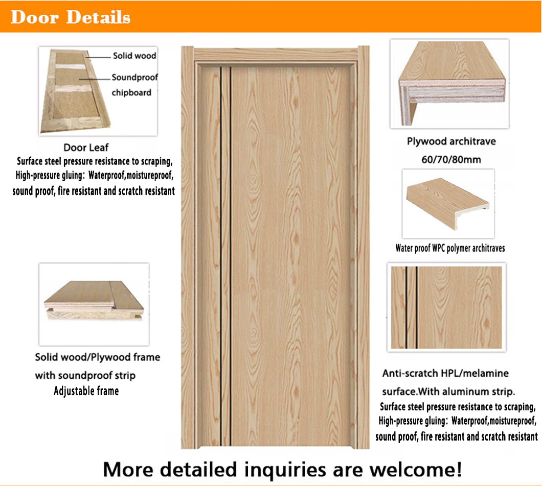 High Quality White Modern Bedroom Doors Custom-Made Ward Access Door