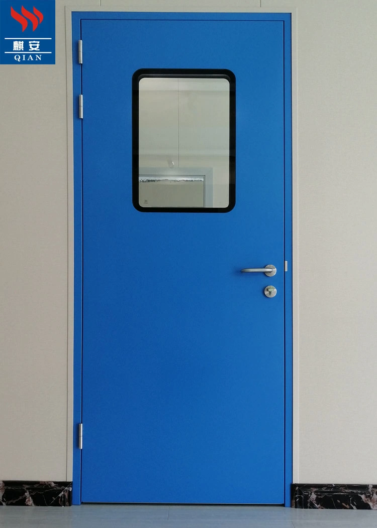 Door Clean Room Doors Blue Entry Steel Lab Door Double Swing Clean Room Doors in Foshan Factory
