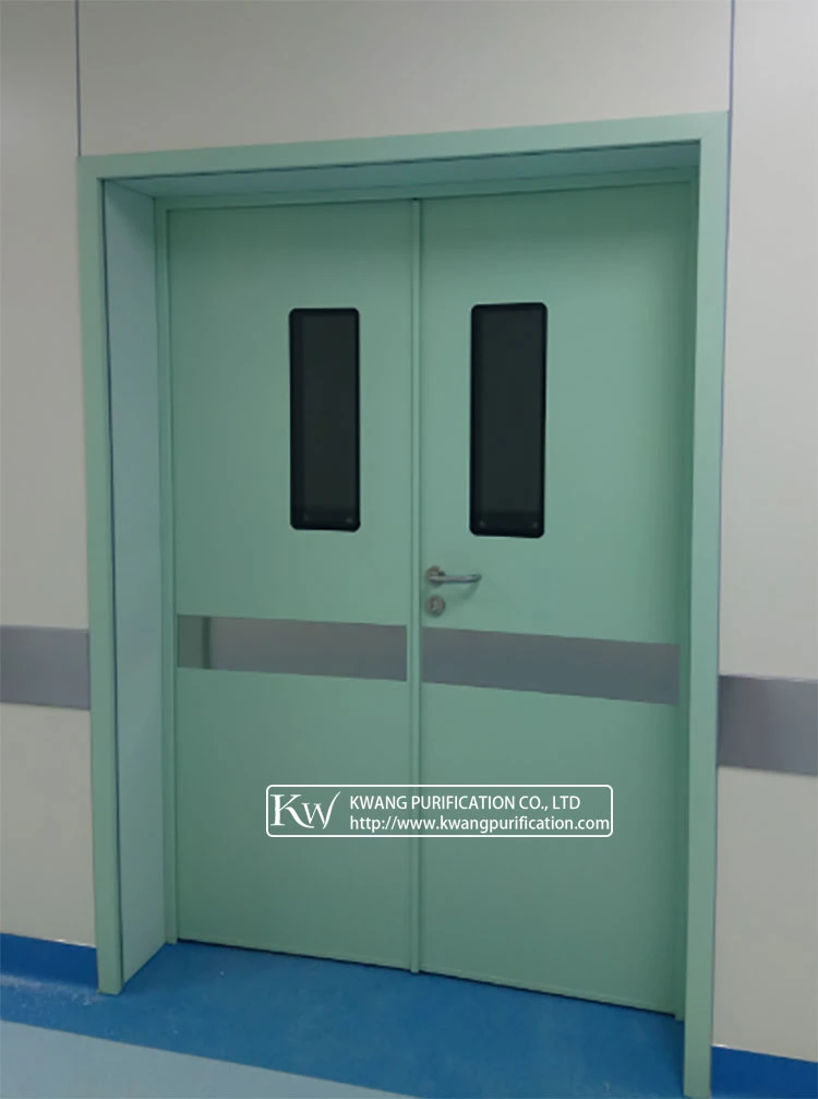 Entry Double Swing Clean Room Door Airtight Swing Steel Lab Door for Cleanroom