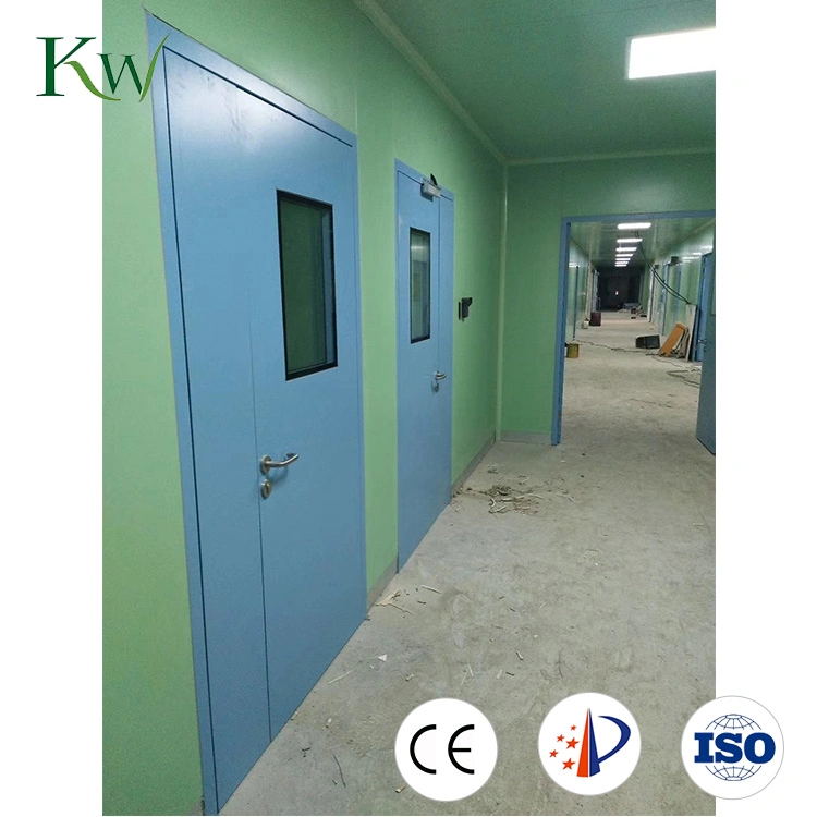 Pharmaceutical Modular Clean Room Steel Entry Door with Single or Double Leaf