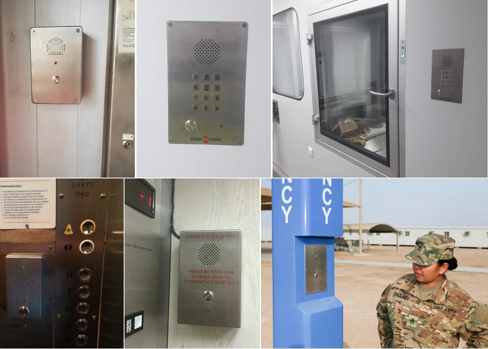 Vandal Resistant Elevator Emergency Phones, Rugged Door Phone, Clean Room Telephone